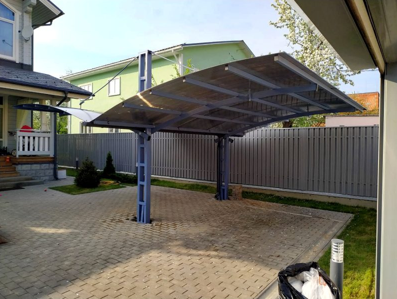 Консольный навес из поликарбоната