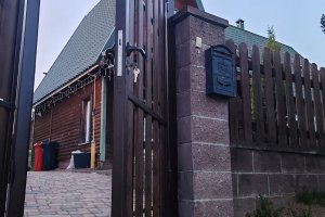 Ворота распашные с зашивкой металлоштакетник — фото 4